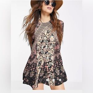 Free people long sleeve mini dress